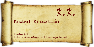 Knobel Krisztián névjegykártya